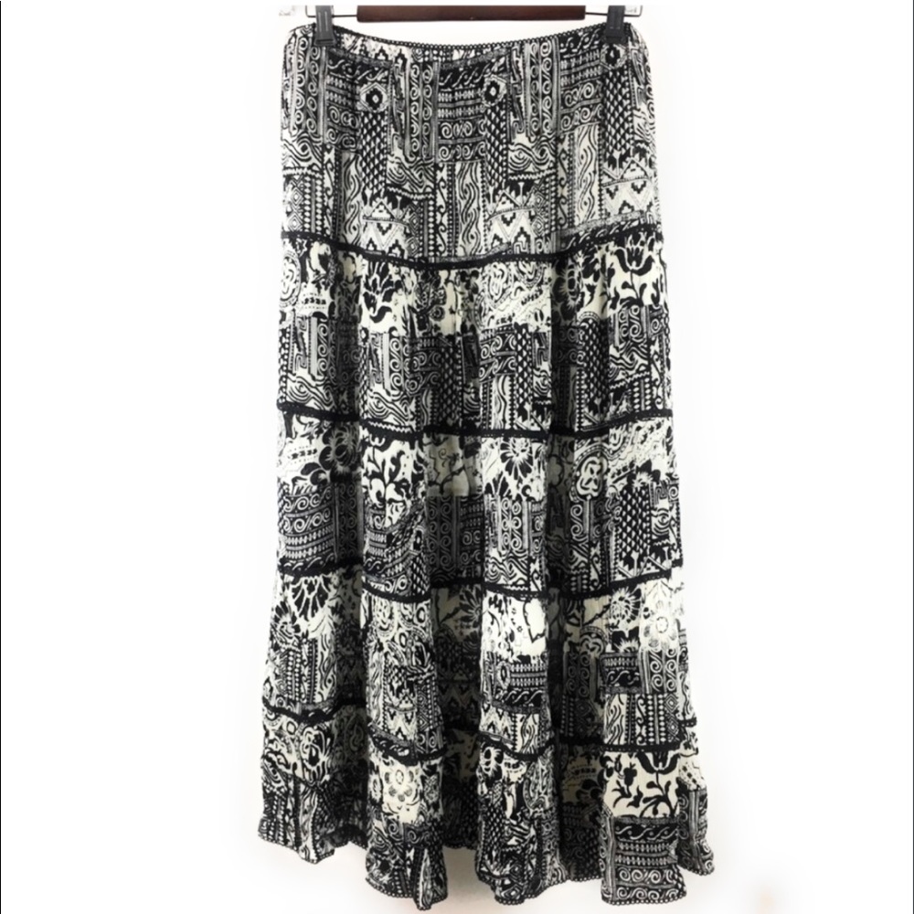 Dressbarn Maxi Skirt Western Tiered Size 14 / 16